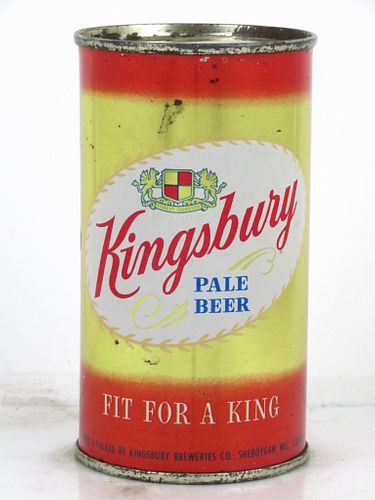 1953 Kingsbury Beer 12oz 88-09.1 Flat Top Can Sheboygan, Wisconsin
