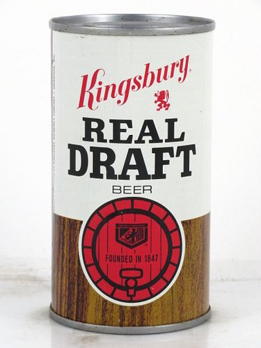 1965 Kingsbury Real Draft Beer 12oz 88-15 Flat Top Can Sheboygan, Wisconsin