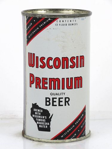1957 Wisconsin Premium Beer 12oz 146-26 Flat Top Can Waukesha, Wisconsin