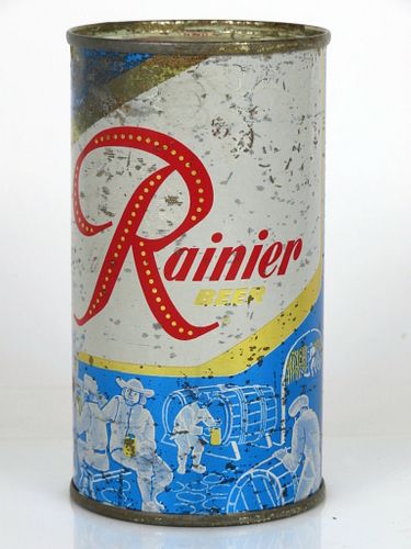 1957 Rainier Jubilee Beer 12oz Flat Top Can Seattle, Washington