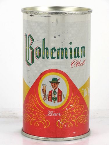 1957 Bohemian Club Beer 12oz 40-31.2b Flat Top Can Spokane, Washington
