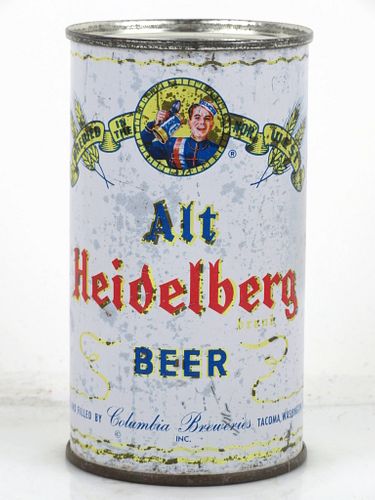 1952 Alt Heidelberg Beer 12oz 30-18 Flat Top Can Tacoma, Washington