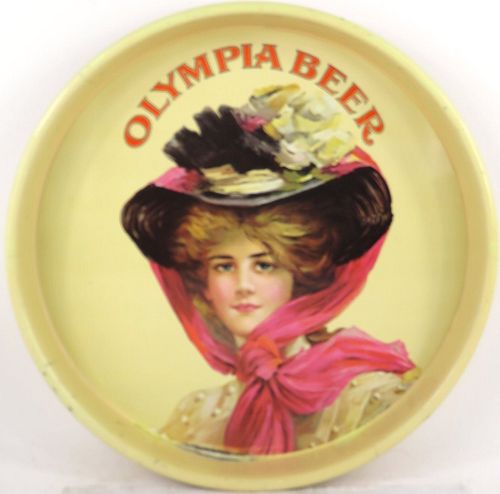 1972 Olympia Beer 13 inch Gibson Girl Serving Tray Tumwater, Washington