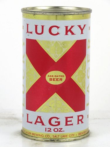 1960 Lucky Lager Beer 12oz 93-29a.1 Flat Top Can Salt Lake City, Utah