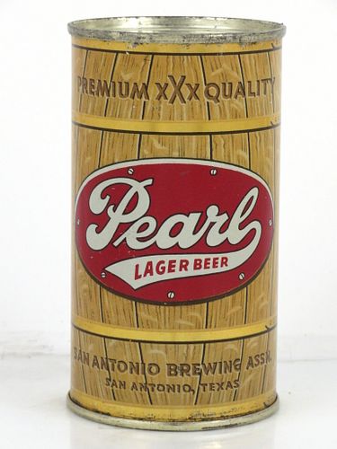 1950 Pearl Lager Beer 12oz 112-36 Flat Top Can San Antonio, Texas
