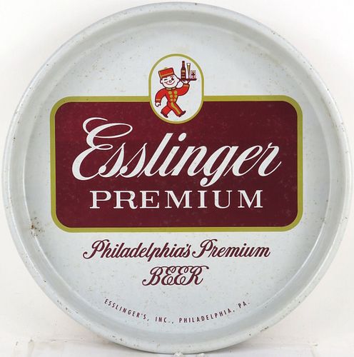 1960 Esslinger Premium Beer 13 inch Serving Tray Philadelphia, Pennsylvania