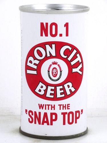 1963 Iron City Beer 12oz T78-30z Tab Top Can Pittsburgh, Pennsylvania