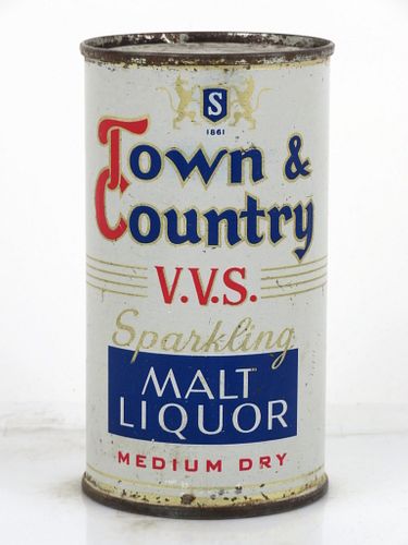 1958 Town & Country Malt Liquor 12oz 61-31.3 Flat Top Can Reading, Pennsylvania