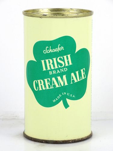 1954 Schaefer Irish Cream Ale 12oz 127-26 Flat Top Can Albany, New York