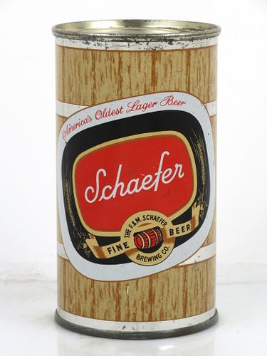 1956 Schaefer Fine Beer 12oz 128-09.2 Flat Top Can Brooklyn, New York