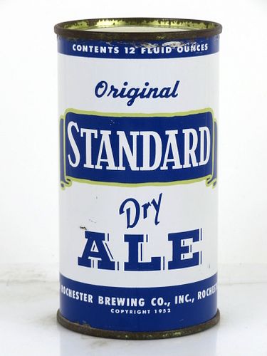 1956 Standard Dry Ale 12oz 135-32 Flat Top Can Rochester, New York