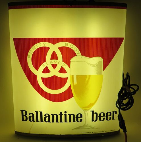 1963 Ballantine Beer Illuminated Sign Newark, New Jersey