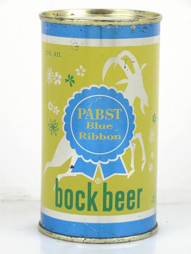 1953 Pabst Blue Ribbon Bock Beer 12oz 110-32 Flat Top Can Newark, New Jersey