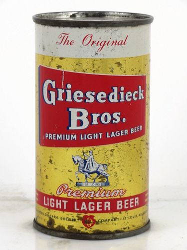 1950 Griesedieck Bros. Beer 12oz 76-13 Flat Top Can Saint Louis, Missouri