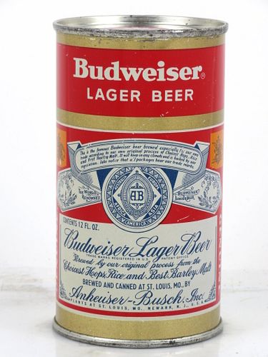 1951 Budweiser Lager Beer 12oz 44-06 Flat Top Can Saint Louis, Missouri
