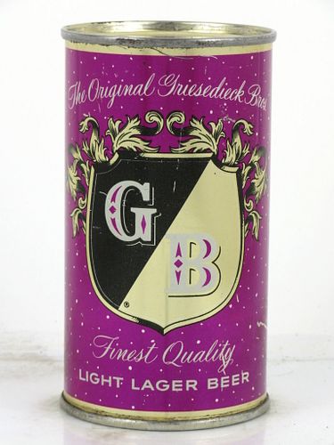 1955 Griesedieck Bros. Light Lager Beer 12oz 77-09 Flat Top Can Saint Louis, Missouri