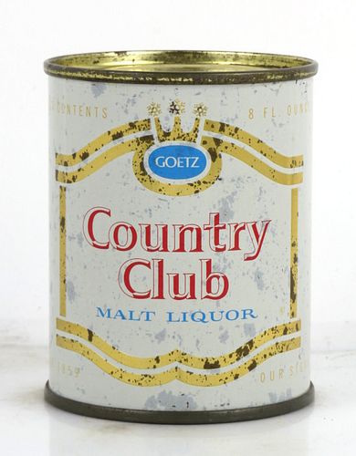 1959 Goetz Country Club Malt Liquor 8oz Can 240-22 St. Joseph, Missouri