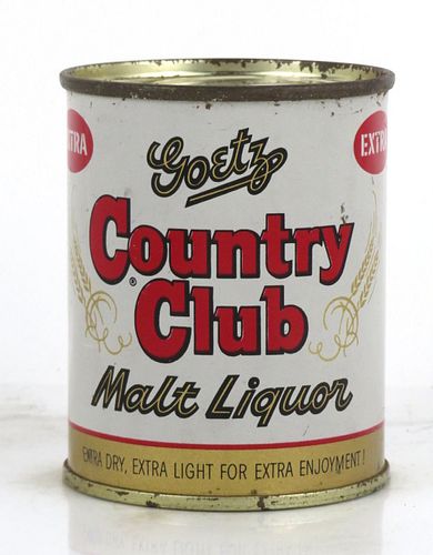 1955 Goetz Country Club Malt Liquor 8oz Can 240-17.1c St. Joseph, Missouri
