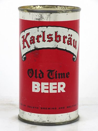 1960 Karlsbrau Old Time Beer 12oz 87-05 Flat Top Can Duluth, Minnesota