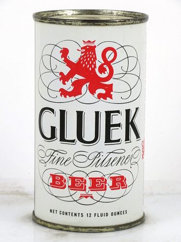 1957 Gluek Fine Pilsener Beer 12oz 70-09 Flat Top Can Minneapolis, Minnesota