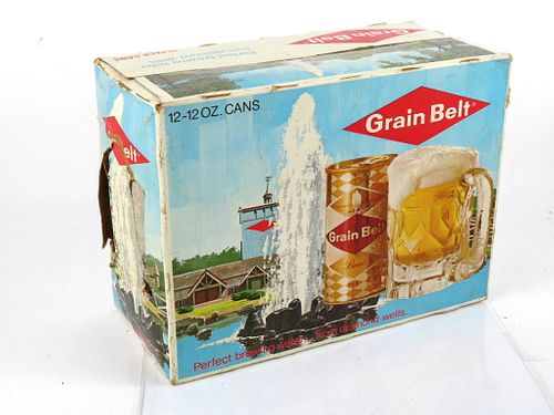 1969 Grain Belt Beer full 12-Pack Can Box 12oz T70-34 Minneapolis, Minnesota