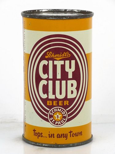 1952 City Club Beer 12oz 130-05b Flat Top Can Saint Paul, Minnesota