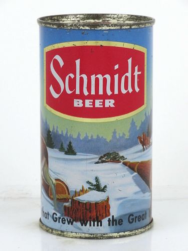 1953 Schmidt Beer "Moose" 12oz 130-11 Flat Top Can Saint Paul, Minnesota
