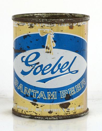 1961 Goebel Bantam Beer 8oz Can 241-23 Detroit, Michigan