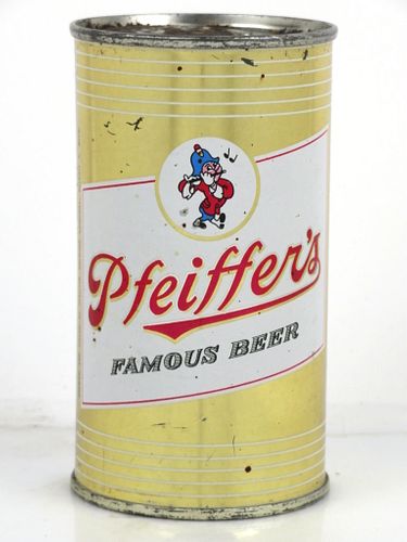 1955 Pfeiffer's Famous Beer (140) 12oz 114-03 Flat Top Can Detroit, Michigan