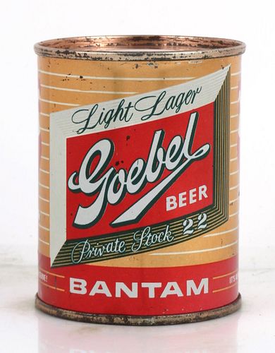 1952 Goebel Private Stock 22 Beer 8oz Can 241-20.1 Detroit, Michigan