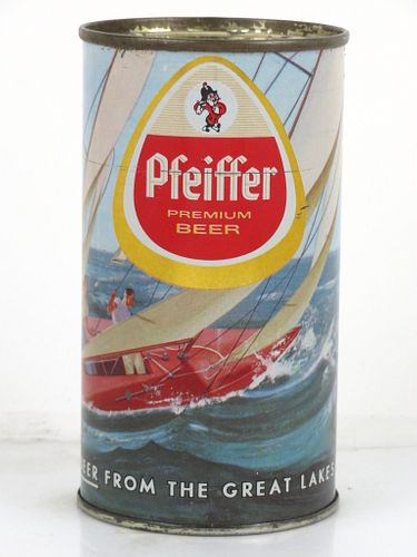 1954 Pfeiffer Premium Beer 12oz 114-08 Flat Top Can Detroit, Michigan