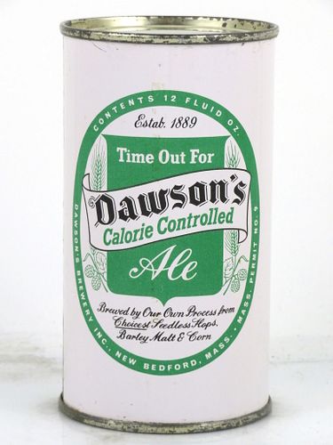 1959 Dawson's Calorie Controlled Ale 12oz 53-10 Flat Top Can New Bedford, Massachusetts