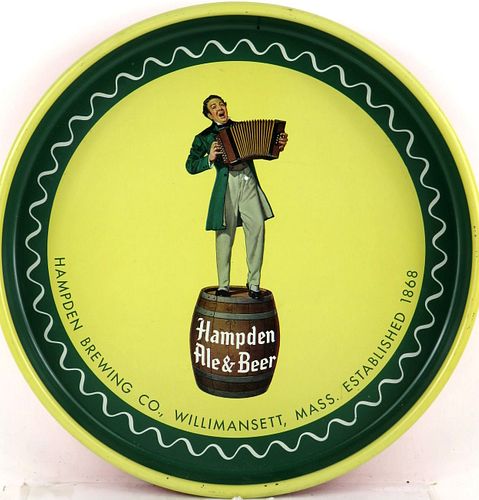1945 Hampden Mild Ale 13 inch Serving Tray Willimansett, Massachusetts