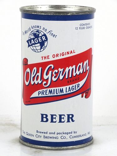 1959 Old German Premium Lager Beer 12oz 106-31 Flat Top Can Cumberland, Maryland