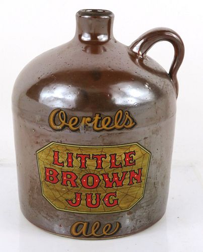 1939 Oertel's Little Brown Jug Ale Ceramic Jug Chalkware Louisville, Kentucky