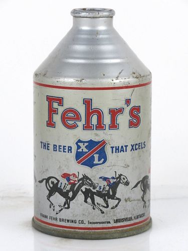 1939 Fehr's X/L Beer 12oz 193-23 Crowntainer Cone Top Can Louisville, Kentucky