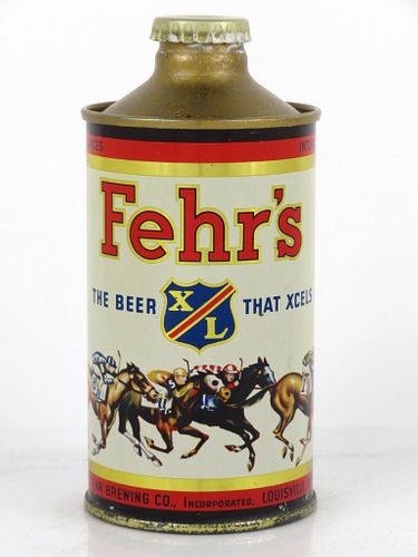 1937 Fehr's X/L Beer 12oz 162-05 Cone Top Can Louisville, Kentucky