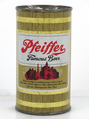 1967 Pfeiffer Famous Beer Transition 12oz 113-36 Flat Top Can Evansville, Indiana