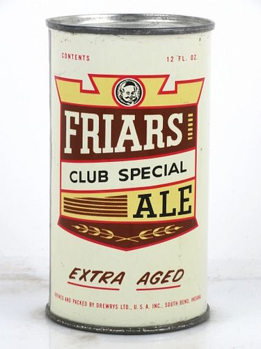 1957 Friars Club Special Ale 12oz 67-08 Flat Top Can South Bend, Indiana