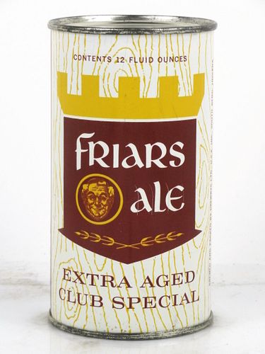 1960 Friars Ale 12oz 67-07 Flat Top Can South Bend, Indiana