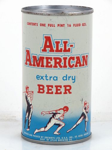 1963 All American Beer Rolled 16oz Short Sheet Can South Bend, Indiana