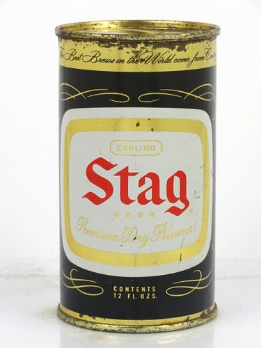 1958 Stag Beer 12oz 135-21 Flat Top Can Belleville, Illinois