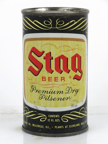 1955 Stag Beer 12oz 135-20.2 Flat Top Can Belleville, Illinois