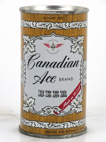 1955 Canadian Ace Beer 12oz 48-14 Flat Top Can Chicago, Illinois