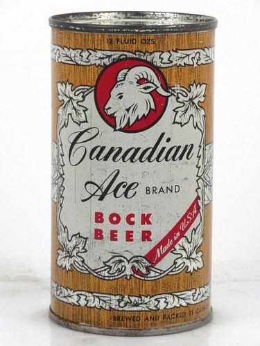 1960 Canadian Ace Bock Beer 12oz 48-16 Flat Top Can Chicago, Illinois