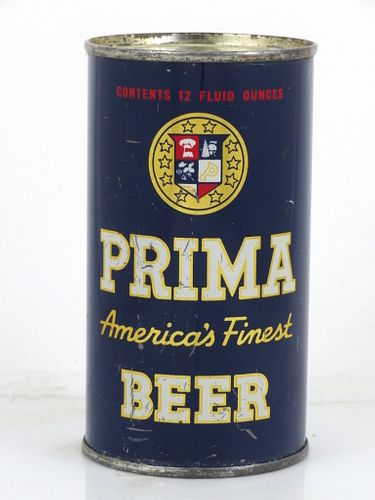 1950 Prima Beer 12oz 116-36 Flat Top Can Chicago, Illinois