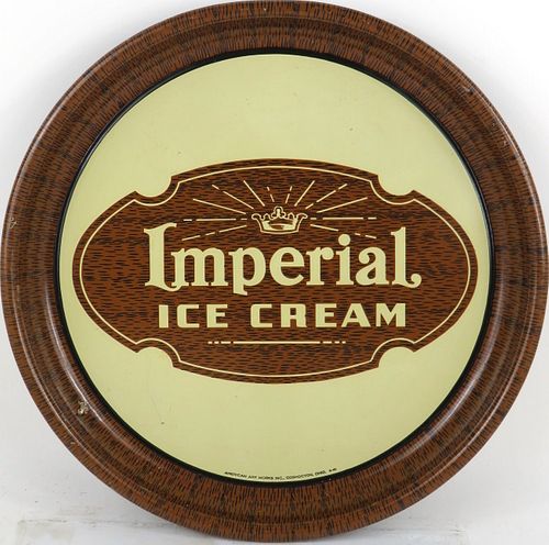 1933 Imperial Ice Cream Fairmont West Virginia 13 inch Serving Tray