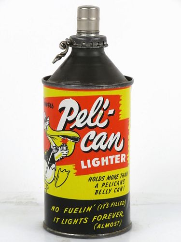 1950 Peli-Can Lighter 16oz One Pint T152-20 Cone Top Can