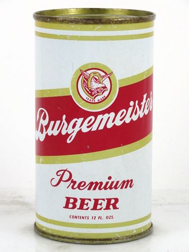 1968 Burgemeister Premium Beer 12oz 46-09.1a Flat Top Can Warsaw, Illinois