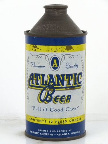 1950 Atlantic Beer 12oz 150-26 Cone Top Can Atlanta, Georgia